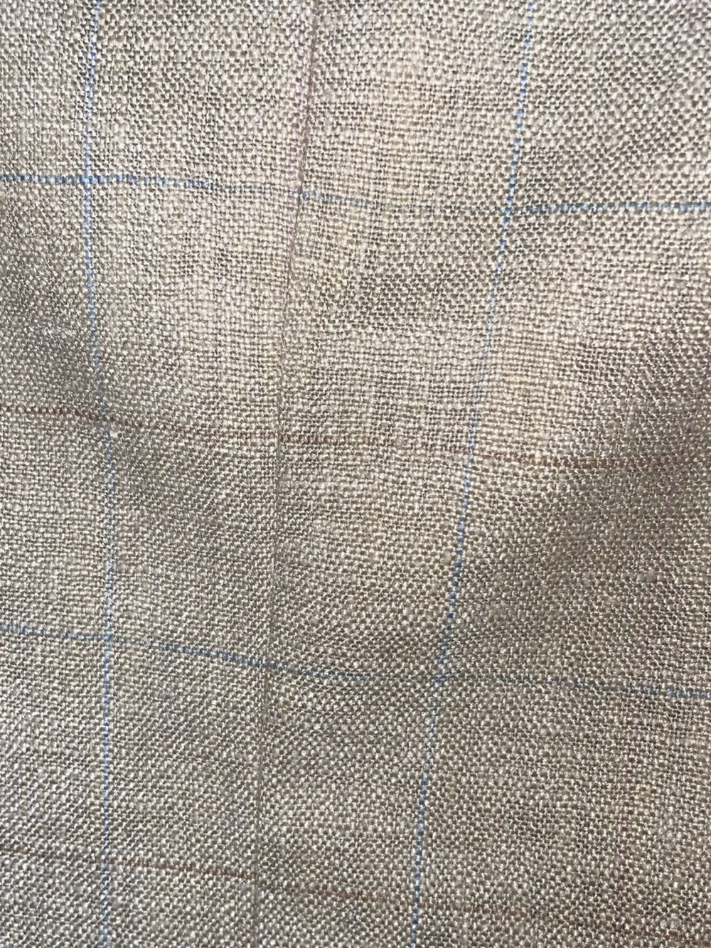 Asher Beige Windowpane‎ Plaid One Button Career Blazer Women's Jacket